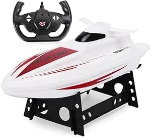 قایق مسابقه ای آرسی، مقیاس 1:16، سرعت 20 کیلومتر در ساعت، کنترل از راه دور 2.4 گیگاهرتز، 29 سانتی متر، مشکی