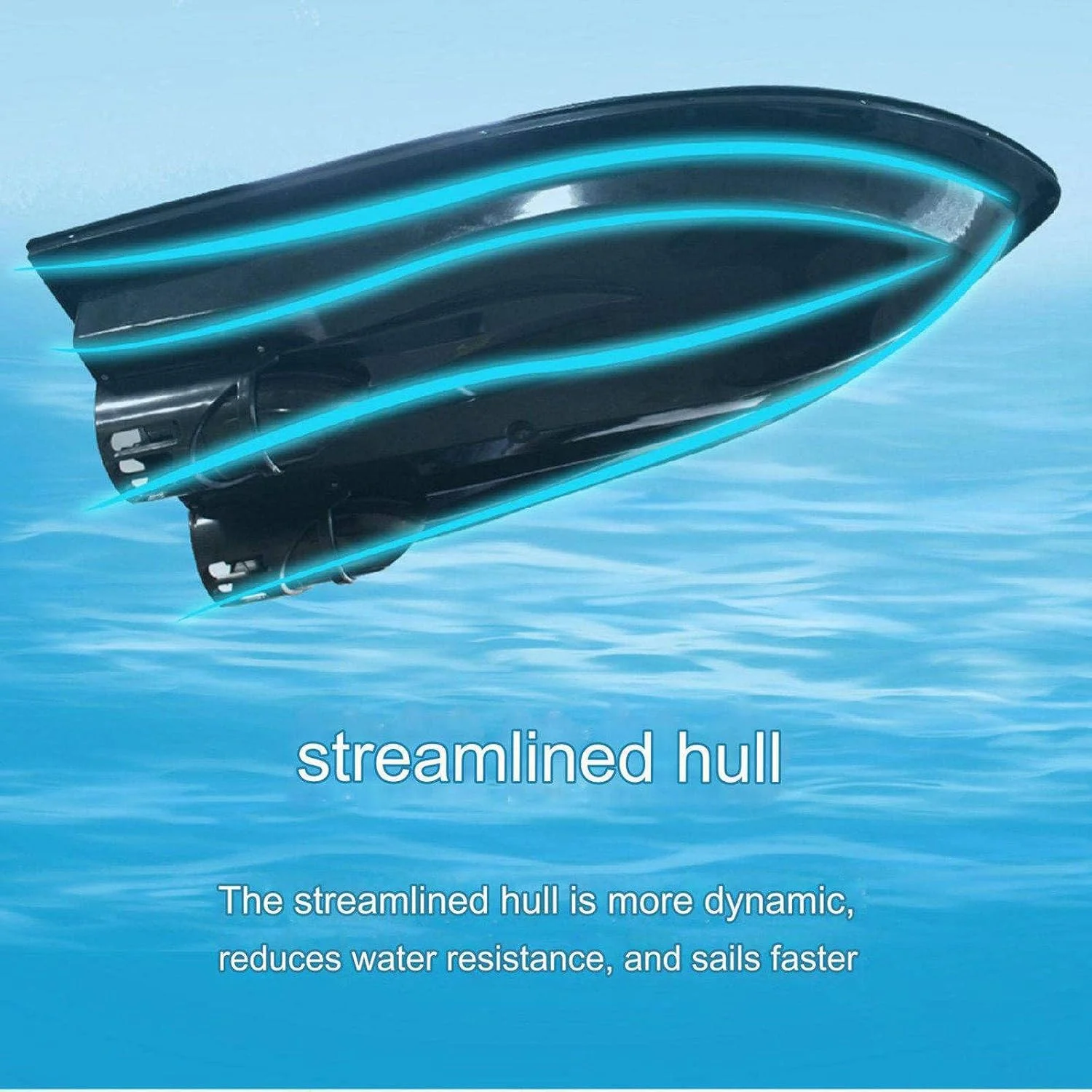 قایق طعمه ماهیگیری، دارای دو مخزن طعمه، چراغ شب هدایت، ظرفیت بارگیری بزرگ 500 متری کنترل از راه دور سبز - 18000mAh