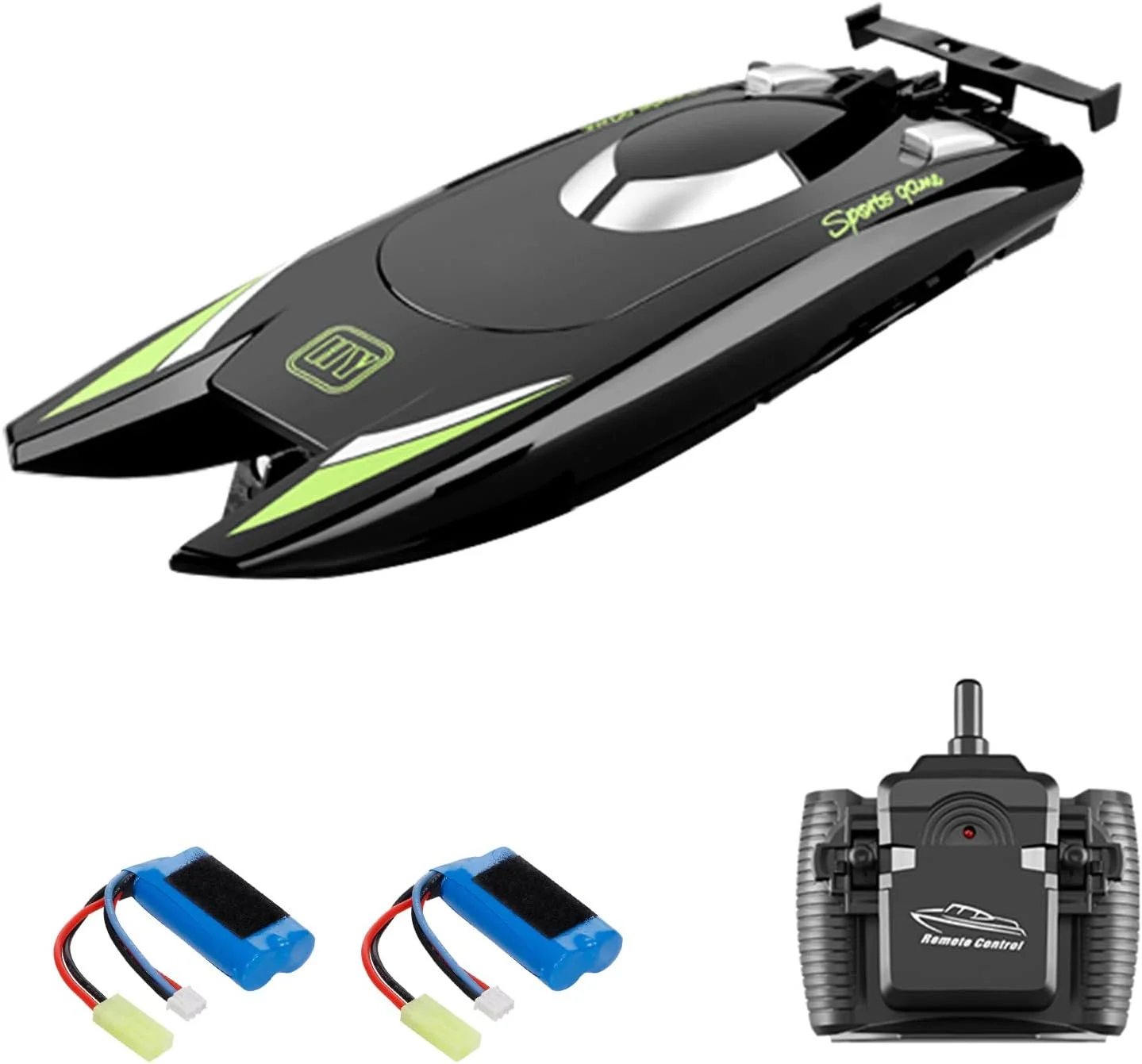 قایق های کنترلی Eacam 805 برای کودکان و بزرگسالان، قایق مسابقه ای پر سرعت با سرعت 25 کیلومتر در ساعت، قایق های کنترل از راه دور 2 کاناله برای استخرها