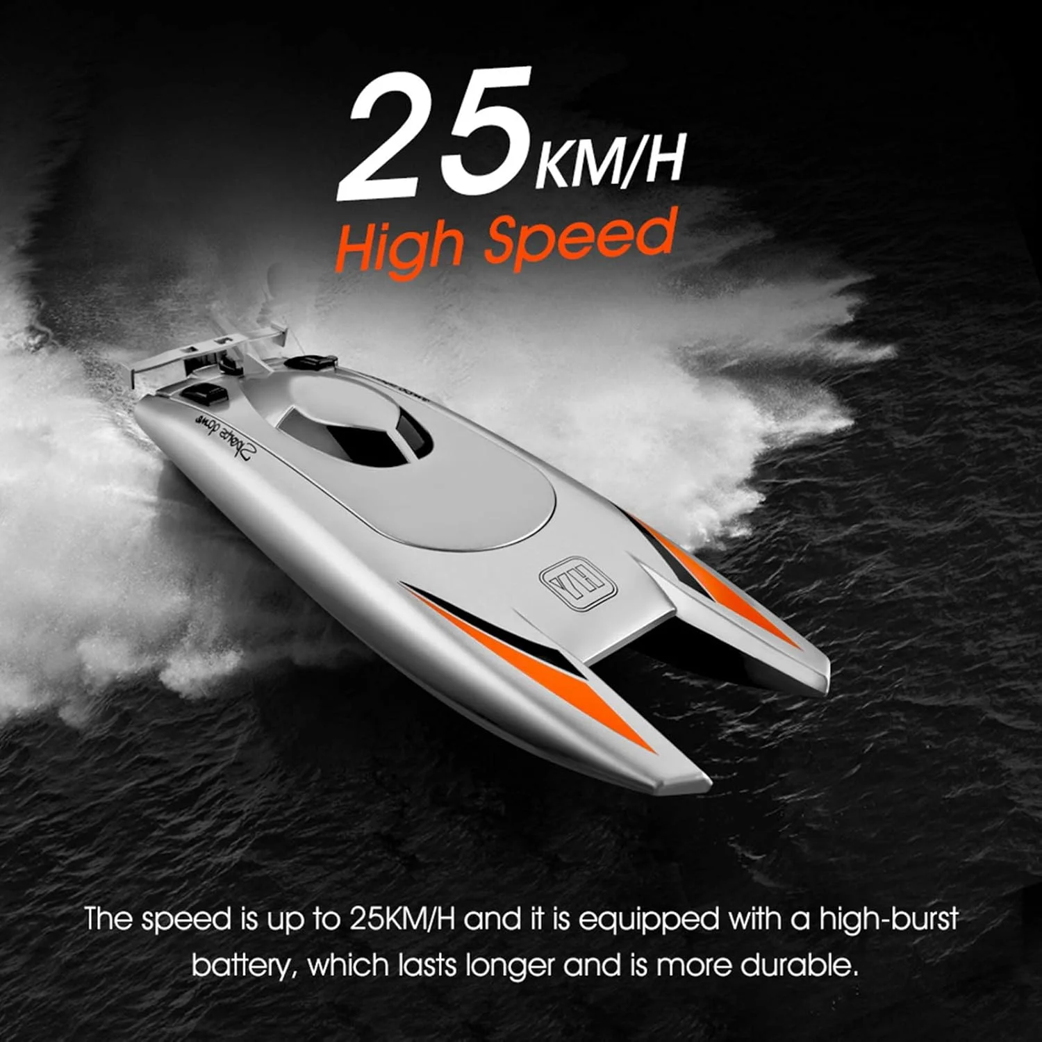 قایق های کنترلی Eacam 805 برای کودکان و بزرگسالان، قایق مسابقه ای پر سرعت با سرعت 25 کیلومتر در ساعت، قایق های کنترل از راه دور 2 کاناله برای استخرها