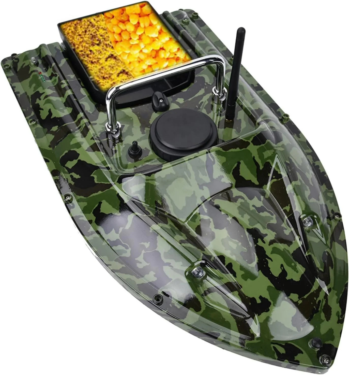 قایق طعمه ماهیگیری کنترل از راه دور Domary RC 600m با چراغ شب LED برای ماهیگیری (سبز)