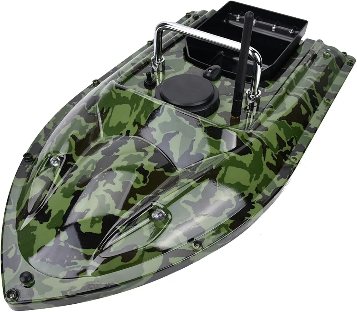 قایق طعمه ماهیگیری کنترل از راه دور Domary RC 600m با چراغ شب LED برای ماهیگیری (سبز)