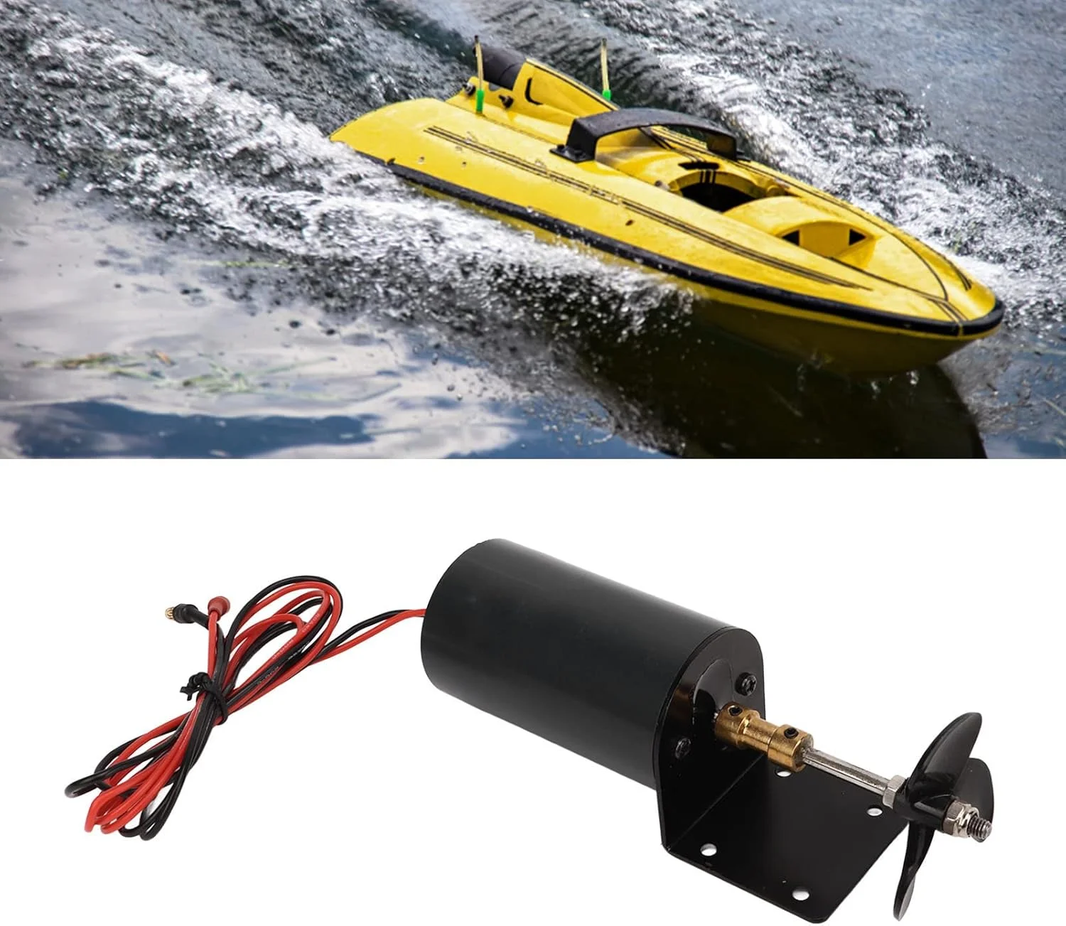 موتور براش RC 540 Cryfokt، پروانه تراستر زیرآبی قدرتمند برای مدل قایق کنترل از راه دور، رانش ضد آب 700-1000G برای علاقه مندان به کنترل از راه دور (CW)