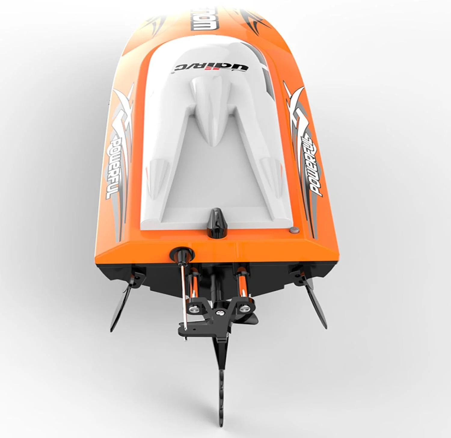 قایق مسابقه ای آرسی چیروینگ برای بزرگسالان - قایق کنترل از راه دور الکترونیکی پرسرعت برای کودکان (نارنجی + سفید)