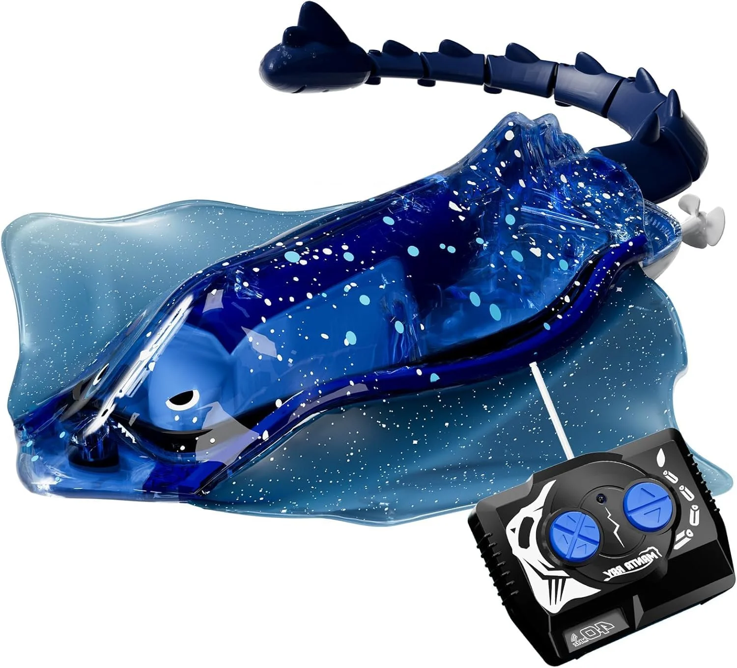 اسباب بازی سفره ماهی کنترل از راه دور برای کودکان، ماهی سفره ماهی کوسه RC ضد آب با قابلیت غواصی و چراغ، اسباب بازی های برقی استخر در فضای باز در مقیاس 1:18 برای پسران 5-9 ساله