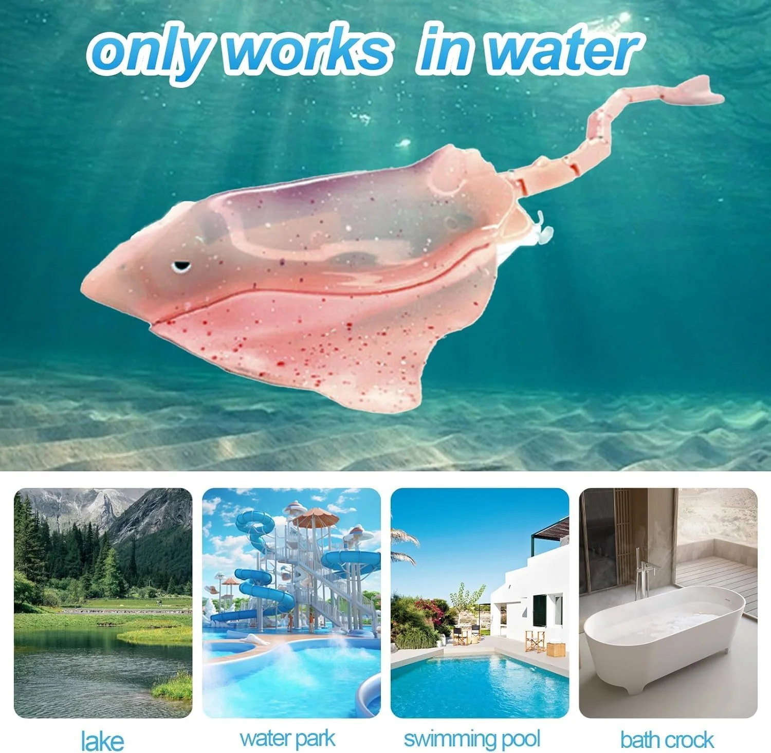 اسباب بازی سفره ماهی کنترل از راه دور برای کودکان، ماهی سفره ماهی کوسه RC ضد آب با قابلیت غواصی و چراغ، اسباب بازی های برقی استخر در فضای باز در مقیاس 1:18 برای پسران 5-9 ساله