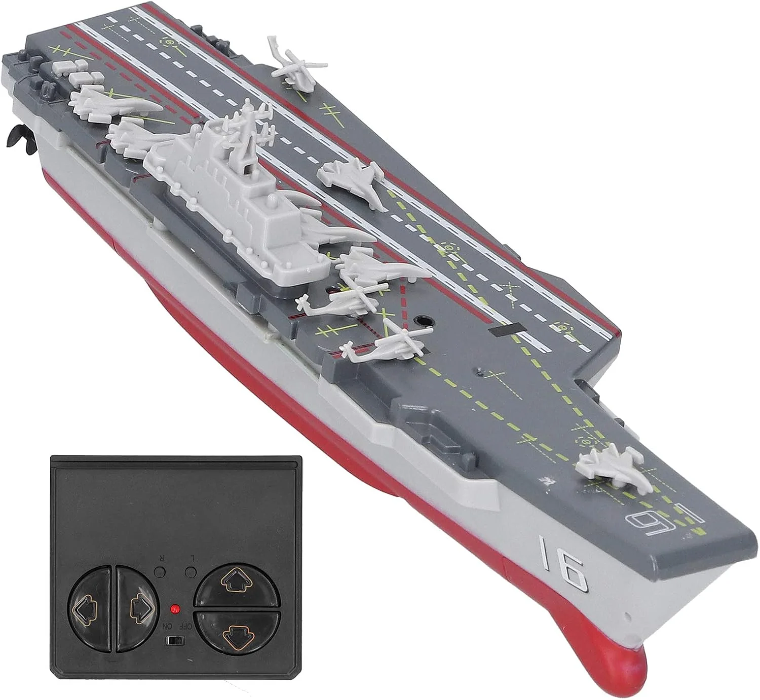 ناو هواپیمابر کنترلی Bewinner1، قایق کنترلی برای استخرها و دریاچه ها، قایق کنترلی رادیویی اسباب بازی برقی برای بزرگسالان و کودکان، باتری 500 میلی آمپر ساعتی، قابل شارژ با USB