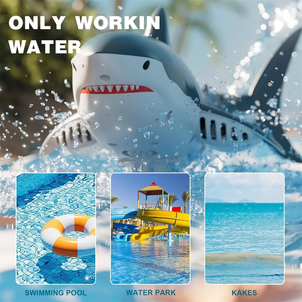 قایق کنترلی آزون S6 2.4 گیگاهرتز - شبیه ساز کوسه با نور و اسپری آب، قایق کنترلی الکتریکی