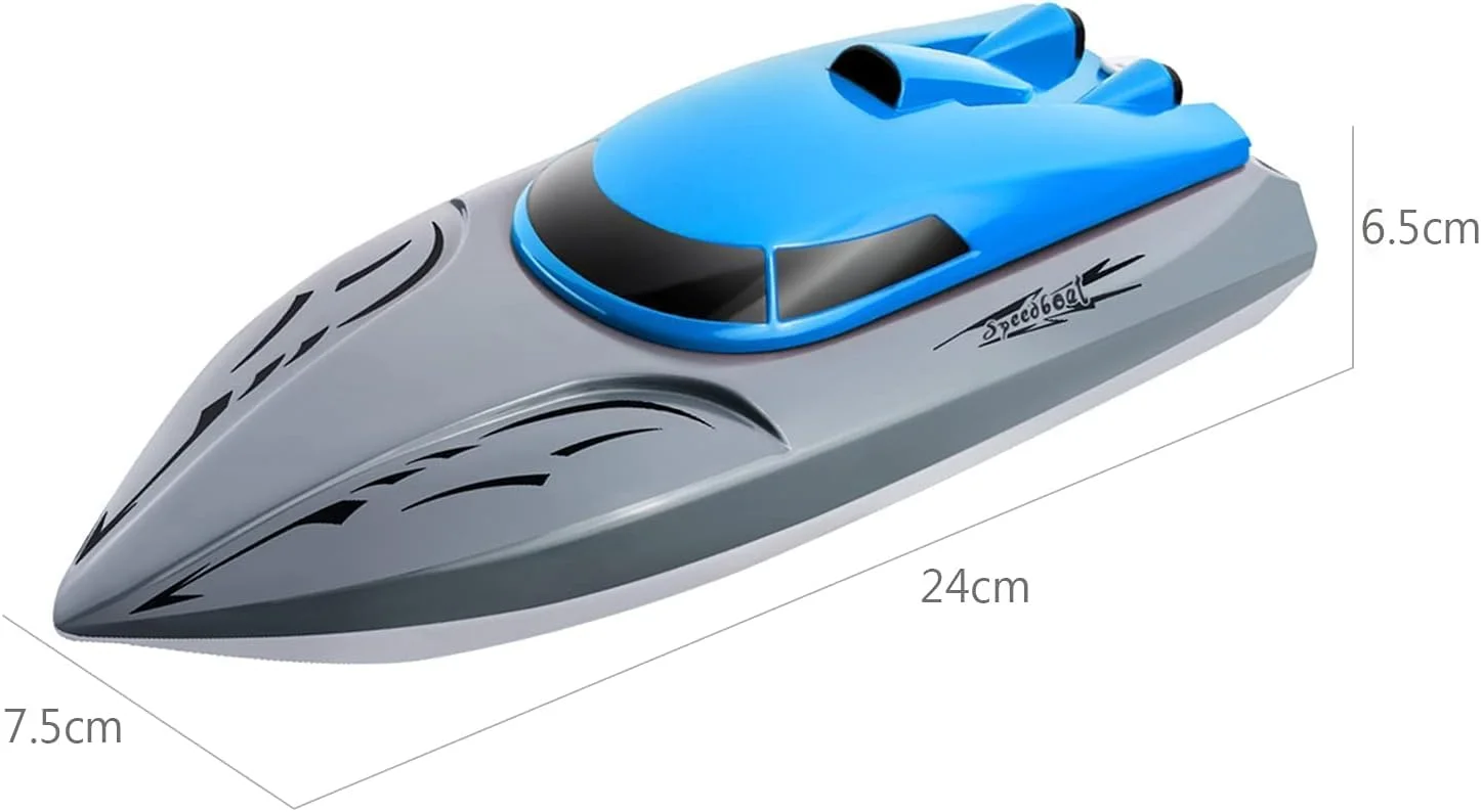 قایق کنترلی 2.4G با سرعت 20 کیلومتر بر ساعت، ضد آب، اسباب بازی قایق مسابقه ای با سرعت بالا، هدیه برای کودکان