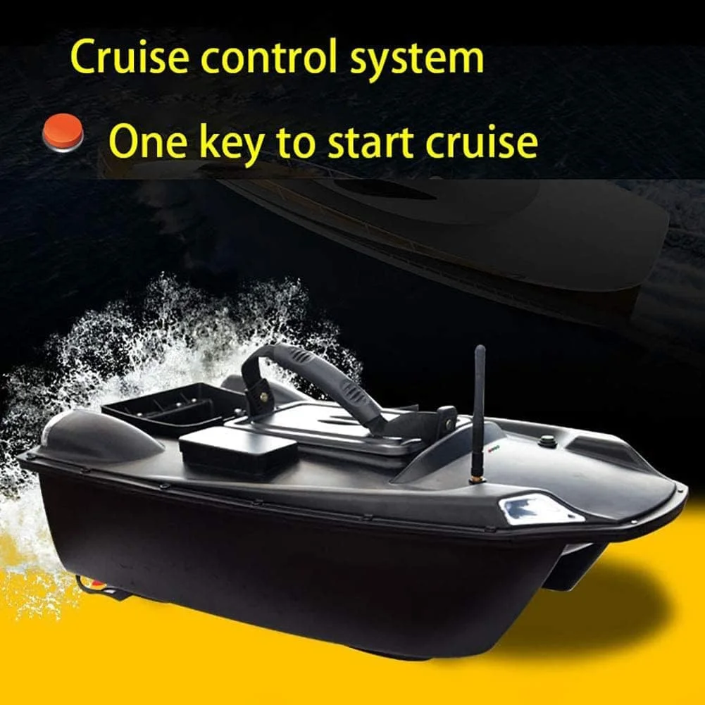 قایق طعمه سه انباره 500M RC با موتور دوگانه، باتری 10400mah، موقعیت یابی GPS و بازگشت خودکار، کنترل از راه دور