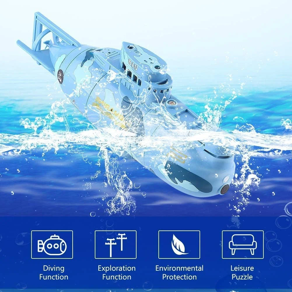 اسباب بازی قایق مینی RC زیردریایی توریستی کنترل از راه دور آکواریوم ماهی برقی غواصی هدیه تولد کودک (آبی) اسباب بازی قایق مینی RC زیردریایی توریستی کنترل از راه دور آکواریوم ماهی برقی غواصی هدیه تولد کودک (آبی)
