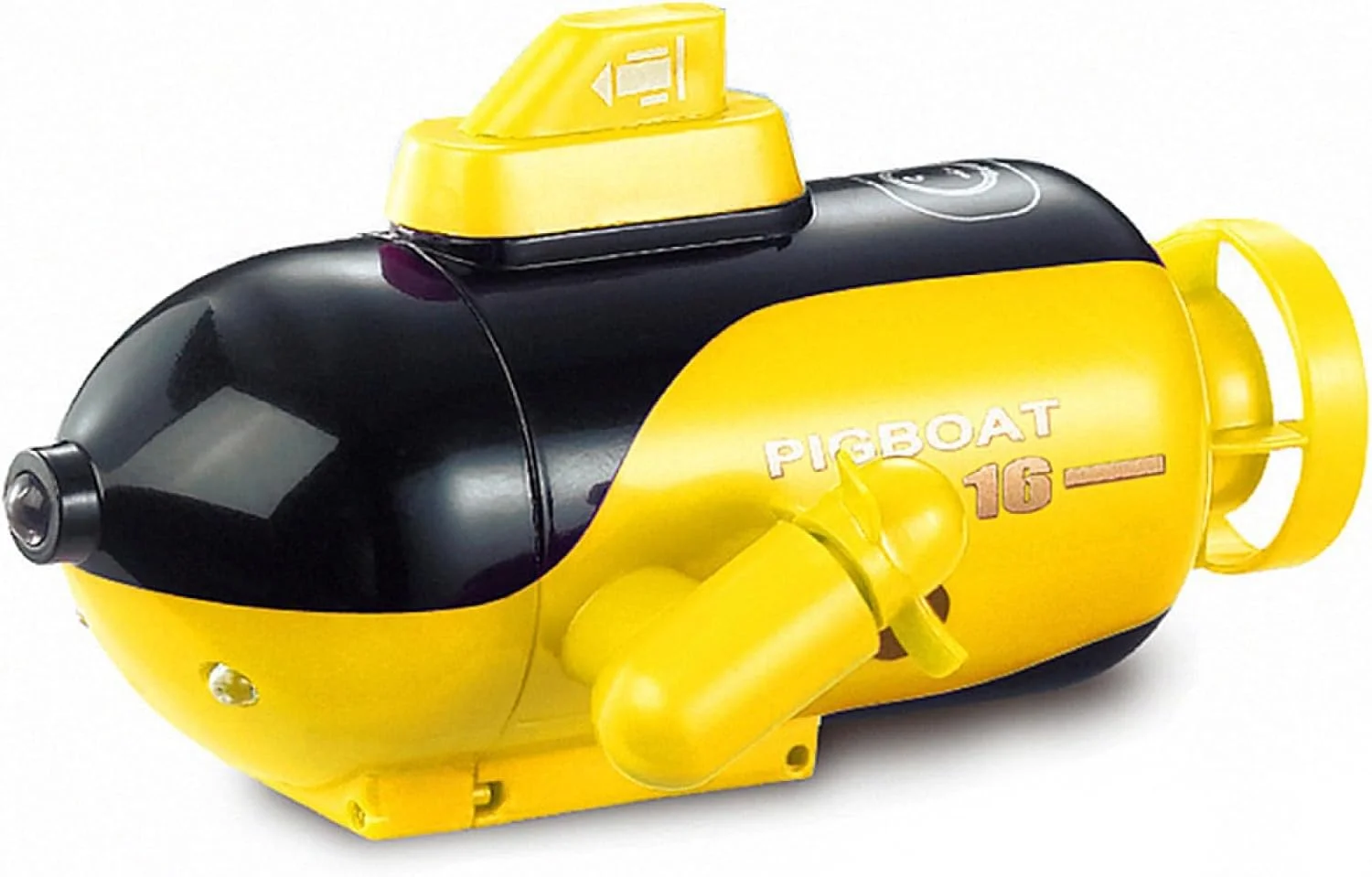 زیردریایی مینیاتوری کنترل از راه دور Labymos، اسباب بازی کنترل از راه دور 4 کاناله، حرکت به جلو/غواصی، عقب/بالا آمدن، چرخش به چپ، چرخش به راست - زرد