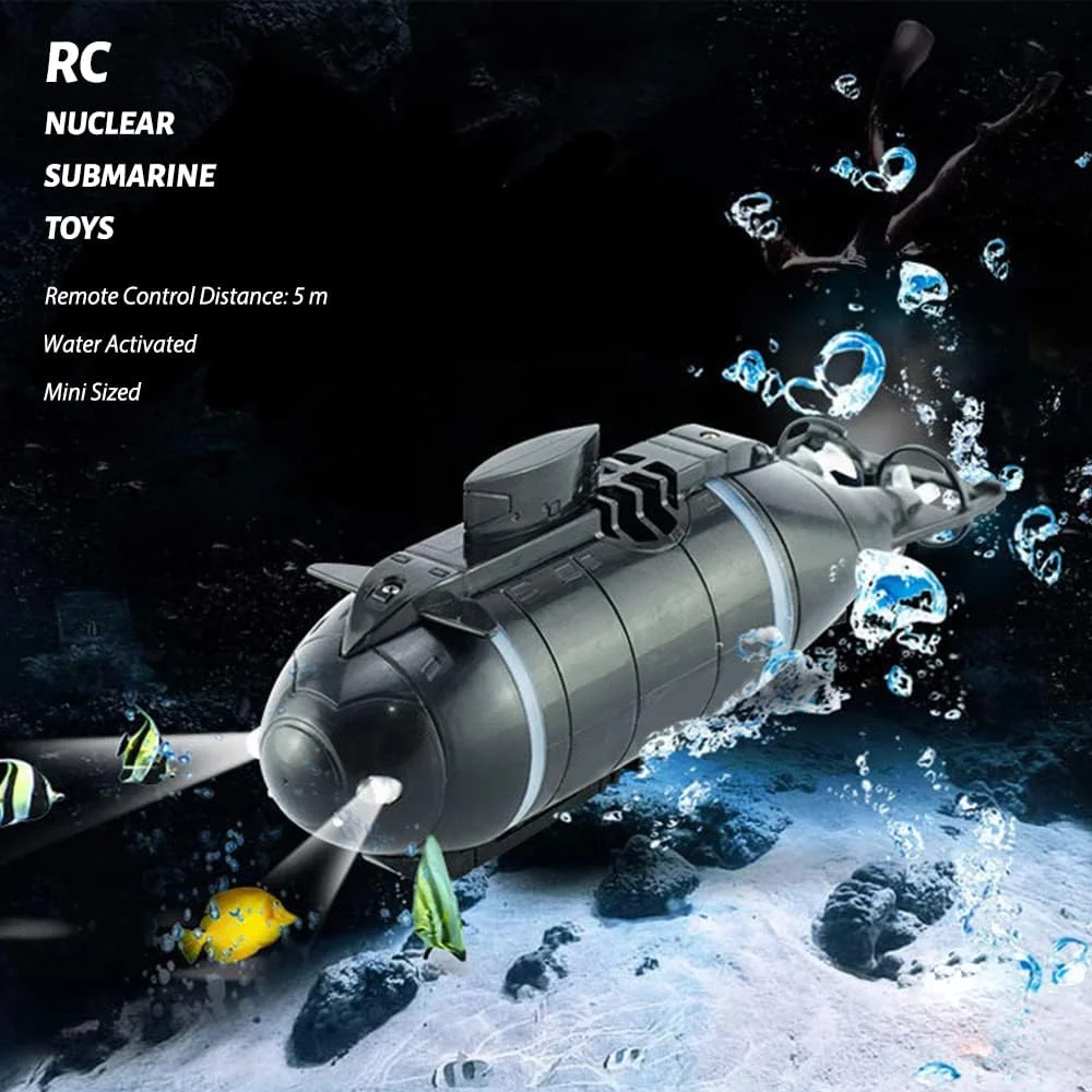 اسباب بازی زیردریایی مینی RC با 6 کانال، زیردریایی هسته ای مینی کنترل از راه دور، قایق مسابقه ای RC، کشتی با سرعت بالا ضد آب مناسب غواصی در استخرها، دریاچه ها و حوضچه ها، بهترین هدیه برای پسران