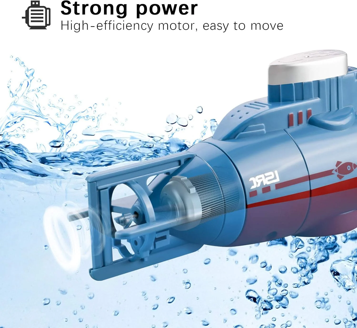 مدل زیردریایی نظامی با کنترل از راه دور، اسباب بازی برقی آبی، مدل زیردریایی شبیه سازی شده، زیردریایی کنترل از راه دور 6 کاناله برای کودکان