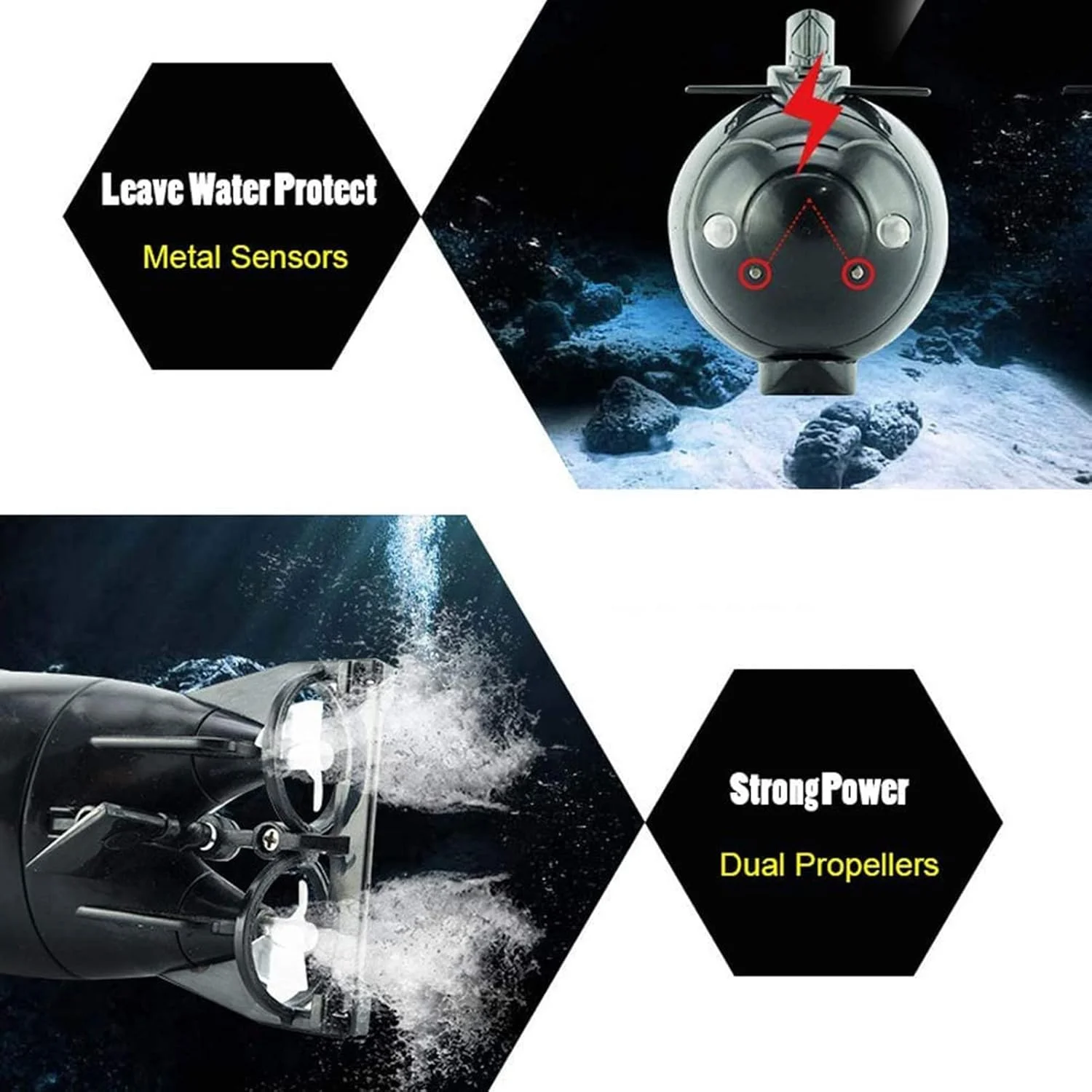 زیردریایی مینی آرسی GoolRC برای کودکان، قایق کنترل از راه دور 6 کاناله 2.4G، مدل قایق اسباب بازی آبی الکترونیکی برای استخرها، وان حمام، پارک های آبی، هدیه اسباب بازی پسران و دختران