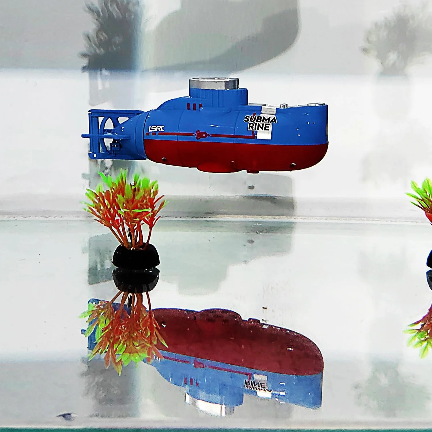 اسباب بازی زیردریایی کنترلی، قایق کشتی کنترل از راه دور رادیویی، آکواریوم برقی، وان حمام، هدیه تولد کودکان (آبی)