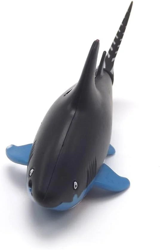 اسباب بازی قایق ماهی کوسه ای کوچک کنترلی از راه دور eMart برای شنا در آب هدیه ای برای کودکان - مشکی