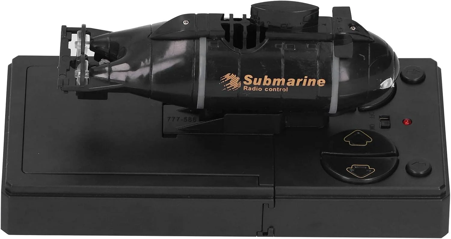 زیردریایی RC شش کاناله Cryfokt، زیردریایی الکتریکی، بادوام، مقاوم در برابر سایش، روشن برای قایق RC، کاربرد عمومی، زیردریایی RC حرفه ای (مشکی)