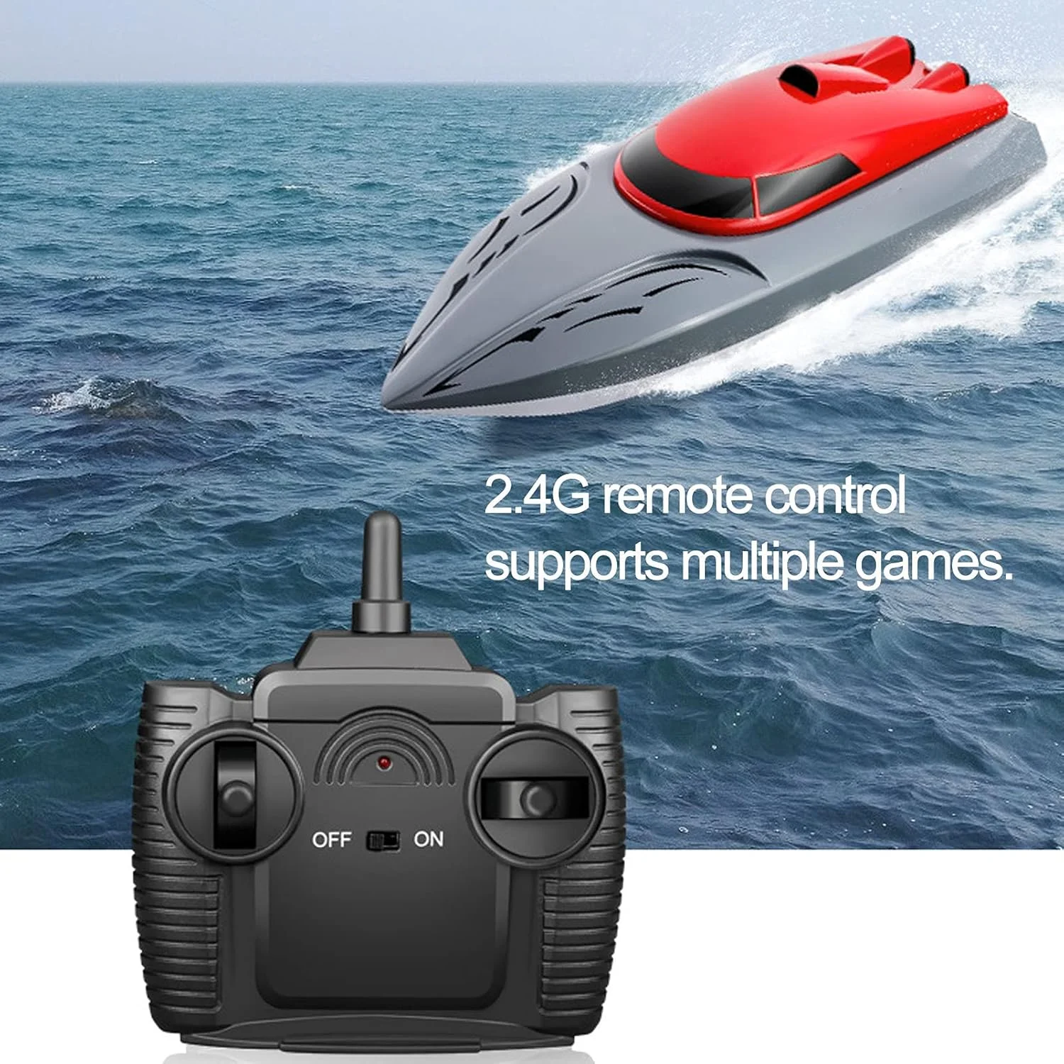 قایق کنترلی از راه دور، اسباب بازی زیردریایی، قایق مسابقه ای ضد آب، قابل شارژ برای سنین بالای 14 سال (قرمز) قایق کنترلی از راه دور، اسباب بازی زیردریایی، قایق مسابقه ای ضد آب، قابل شارژ برای سنین بالای 14 سال (قرمز)