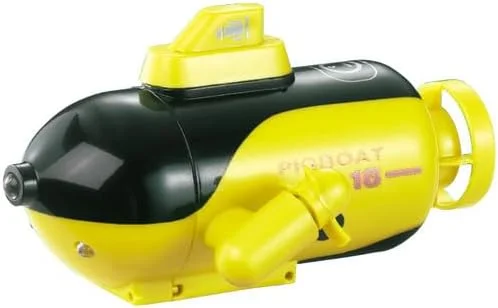 زیردریایی مینیاتوری الکتریکی کنترل از راه دور بی سیم، قایق سرعت، مدل شبیه سازی شده، هدیه برای کودکان (زرد)