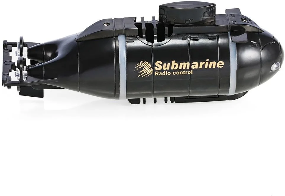زیردریایی مینی آرسی Happycow 777-216، مدل شبیه سازی قایق، هدیه برای کودکان (مشکی)