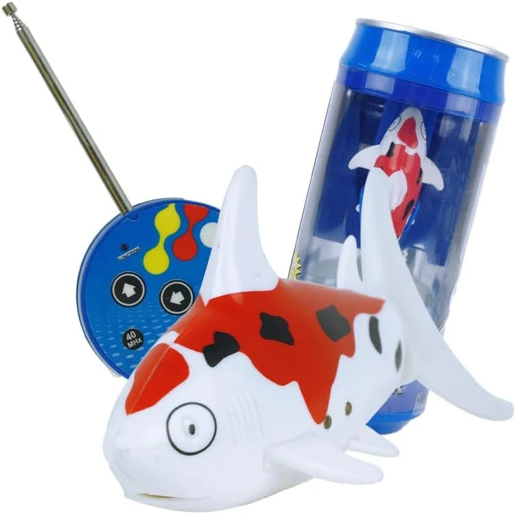 اسباب بازی کوسه مینی آرسی 3 کاناله با قوطی کنسرو، قایق ماهی زیردریایی، کنترل از راه دور رادیویی، اسباب بازی الکترونیکی بامزه، بهترین هدیه برای کودکان (بدون جعبه خرده فروشی)