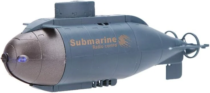 زیردریایی مینی آرسی Happycow 777-586، قایق پرسرعت کنترل از راه دور، مدل شبیه سازی شده، هدیه برای کودکان (4 کانال زرد)