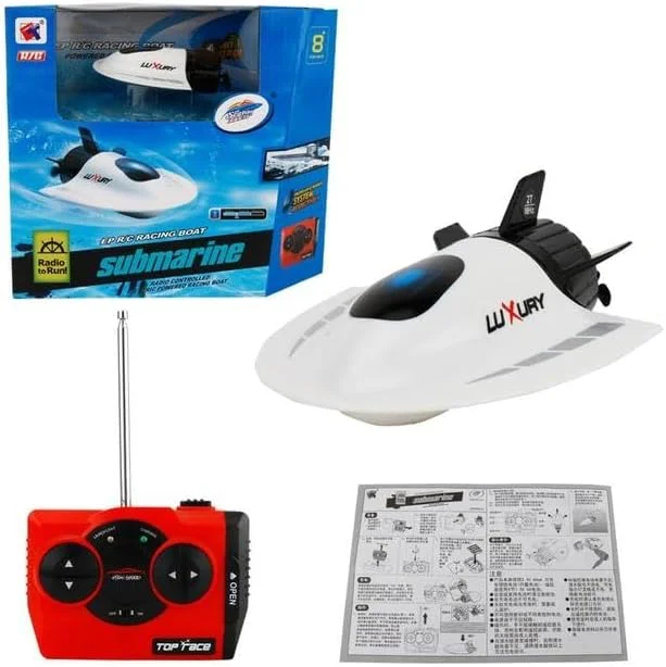 مینی زیردریایی رادیویی مدل قایق کنترلی از راه دور، اسباب بازی های برقی سرگرم کننده قابل حمل برای بازی در فضای باز و آب برای کودکان (همراه با جعبه)