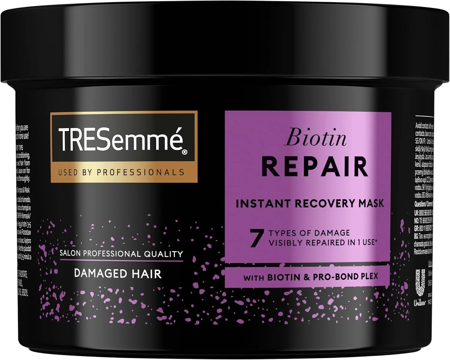 ماسک ترمیم کننده فوری موهای آسیب دیده TRESemmé Biotin Repair حاوی بیوتین و کمپلکس Pro-bond، ۴۴۰ میلی لیتر