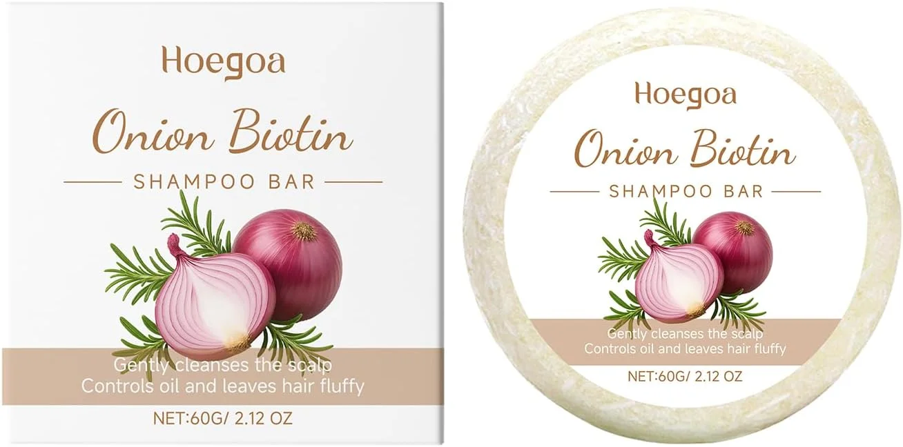 شامپو بار پیاز و بیوتین - شامپو بار طبیعی برای رشد مو، موها را نرم و درخشان می کند، شامپو صابونی مناسب برای انواع مو