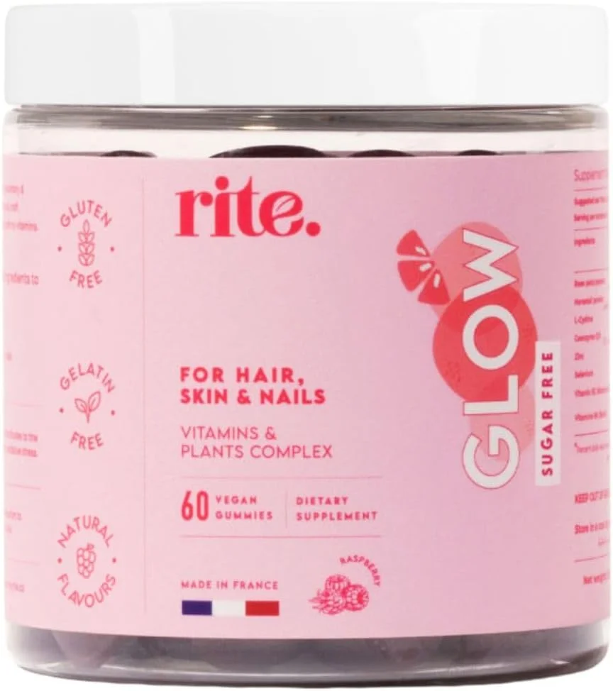 بسته ۳ ماهه rite GLOW برای نتایج مطلوب | بیوتین ۲۰۰۰% DV به همراه زینک و سلنیوم | رشد مو، ناخن های قوی تر و پوست سالم | بدون شکر