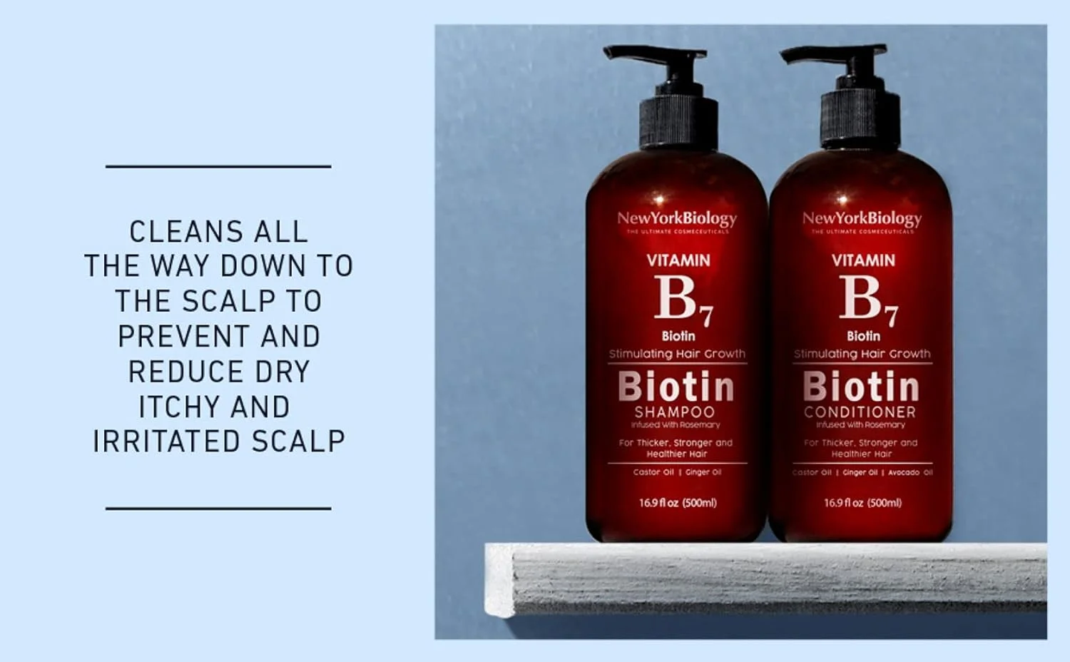 شامپو بیوتین نیویورک بیولوژی برای رشد مو و موهای نازک - فرمول ضخیم کننده برای درمان ریزش مو - برای آقایان و خانم ها - ضد شوره سر - 500 میلی لیتر شامپو بیوتین نیویورک بیولوژی برای رشد مو و موهای نازک - فرمول ضخیم کننده برای درمان ریزش مو - برای آقایان و خانم ها - ضد شوره سر - 500 میلی لیتر