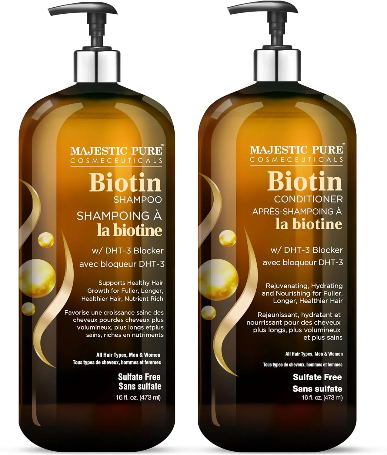 مجموعه شامپو و نرم کننده بیوتین مجستیک پیور