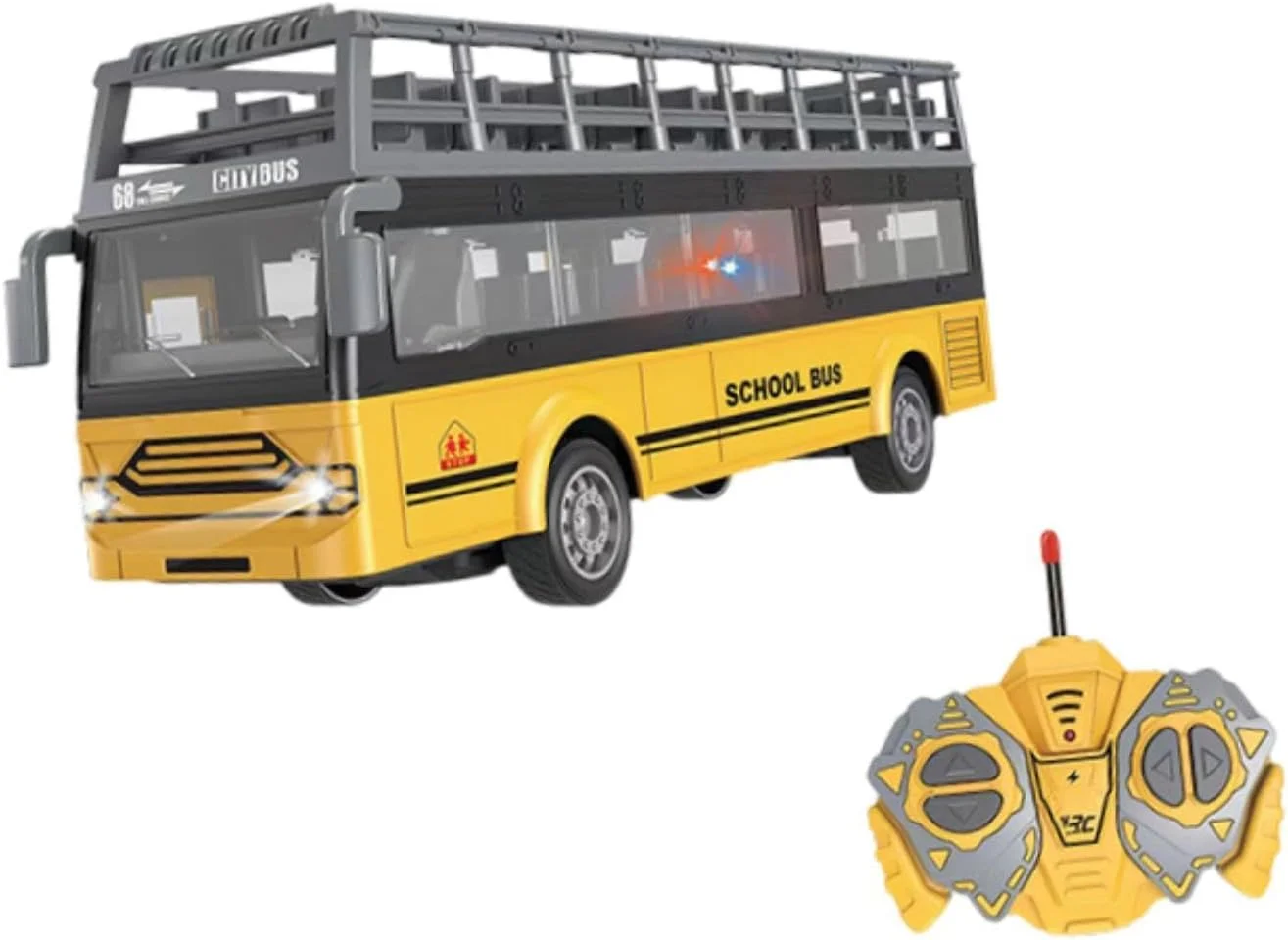 اتوبوس کنترلی Lyla مدل اتومبیل های کنترلی 1/30، مدل اتوبوس دو طبقه کلاسیک با قابلیت باز شدن درب