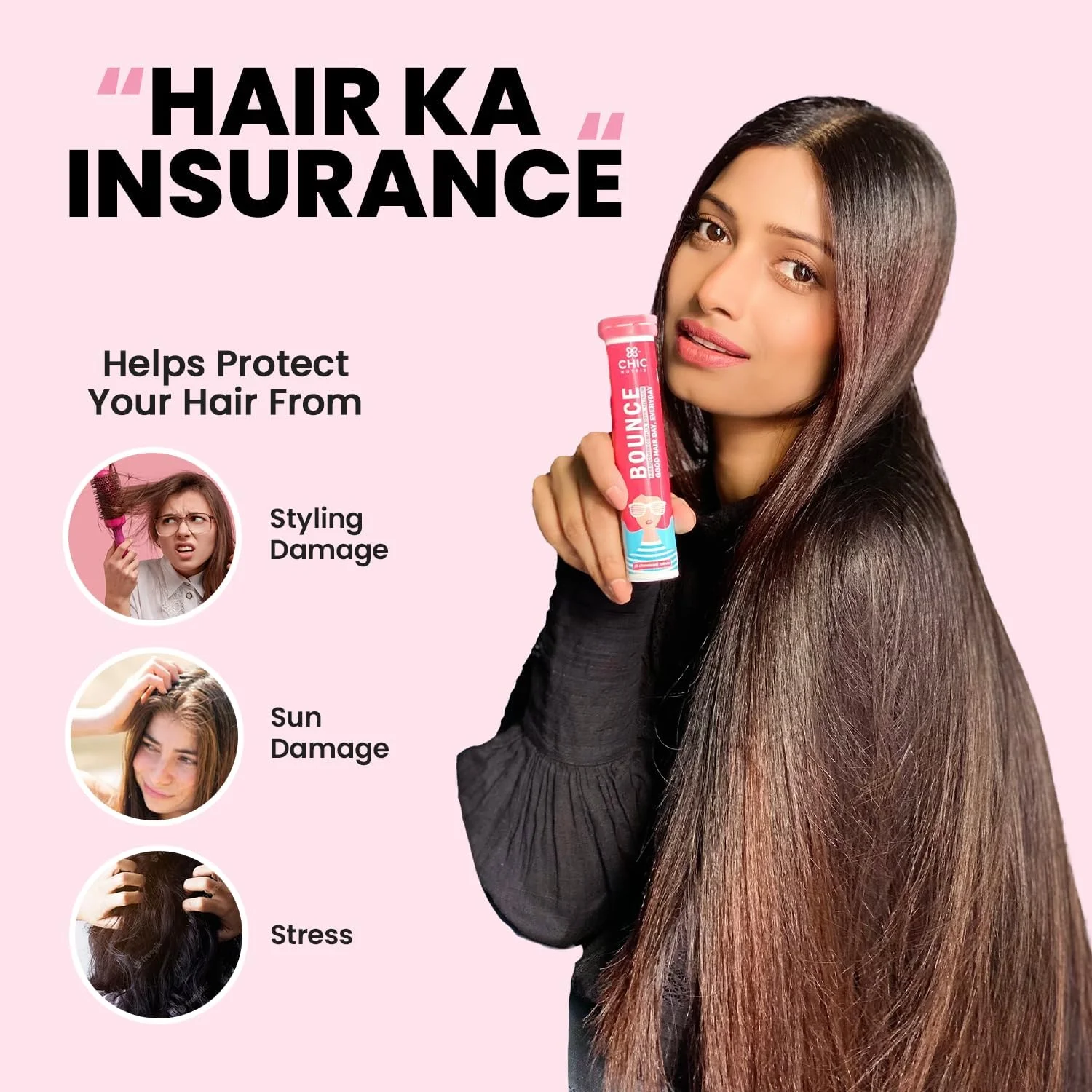 قرص جوشان با طعم تمشک شیک ناتریکس بائونس 20 حاوی بیوتین با سلنیوم و آمینو اسیدها - مدیریت ریزش مو و رشد مو، ضخیم کننده - ضد وز - مکمل کنترل ریزش، 1 عدد (بسته 20 عددی)