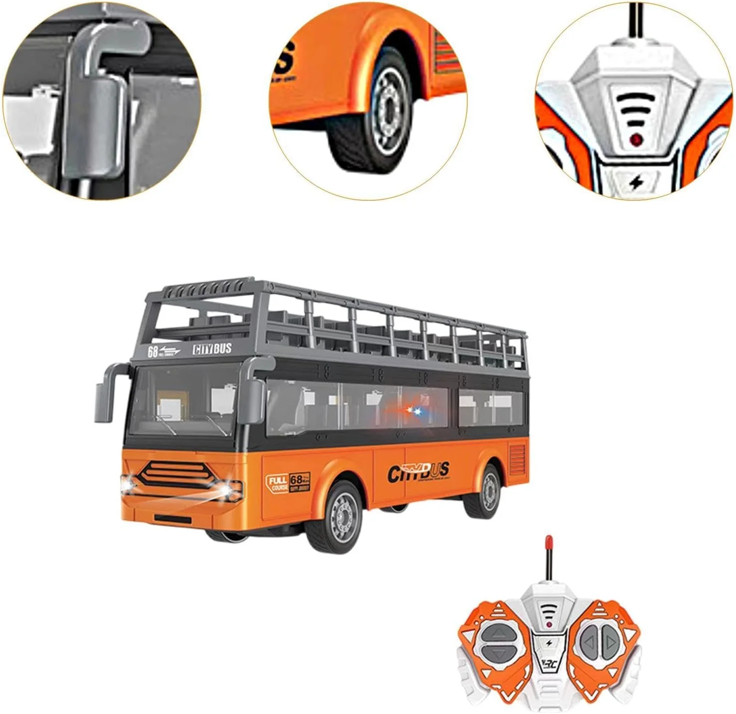 اتوبوس کنترلی Lyla RC مدل اتوبوس دو طبقه کلاسیک با قابلیت باز شدن درب، مقیاس 1/30 اتوبوس کنترلی Lyla RC مدل اتوبوس دو طبقه کلاسیک با قابلیت باز شدن درب، مقیاس 1/30