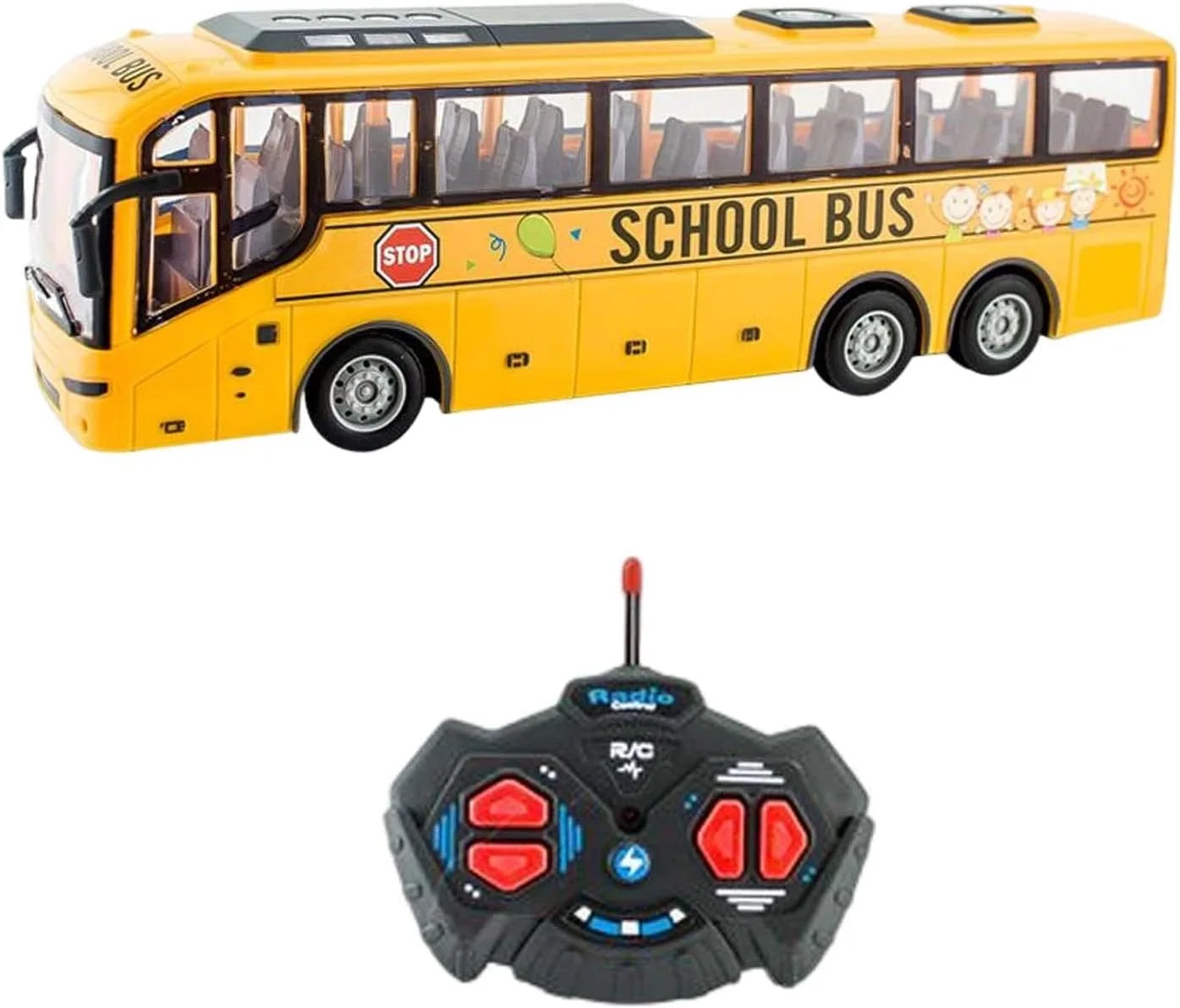 اتوبوس کنترلی رادیویی مقیاس 1:30 27 مگاهرتز، هدیه تولد برای پسران کودک - زرد اتوبوس کنترلی رادیویی مقیاس 1:30 27 مگاهرتز، هدیه تولد برای پسران کودک - زرد