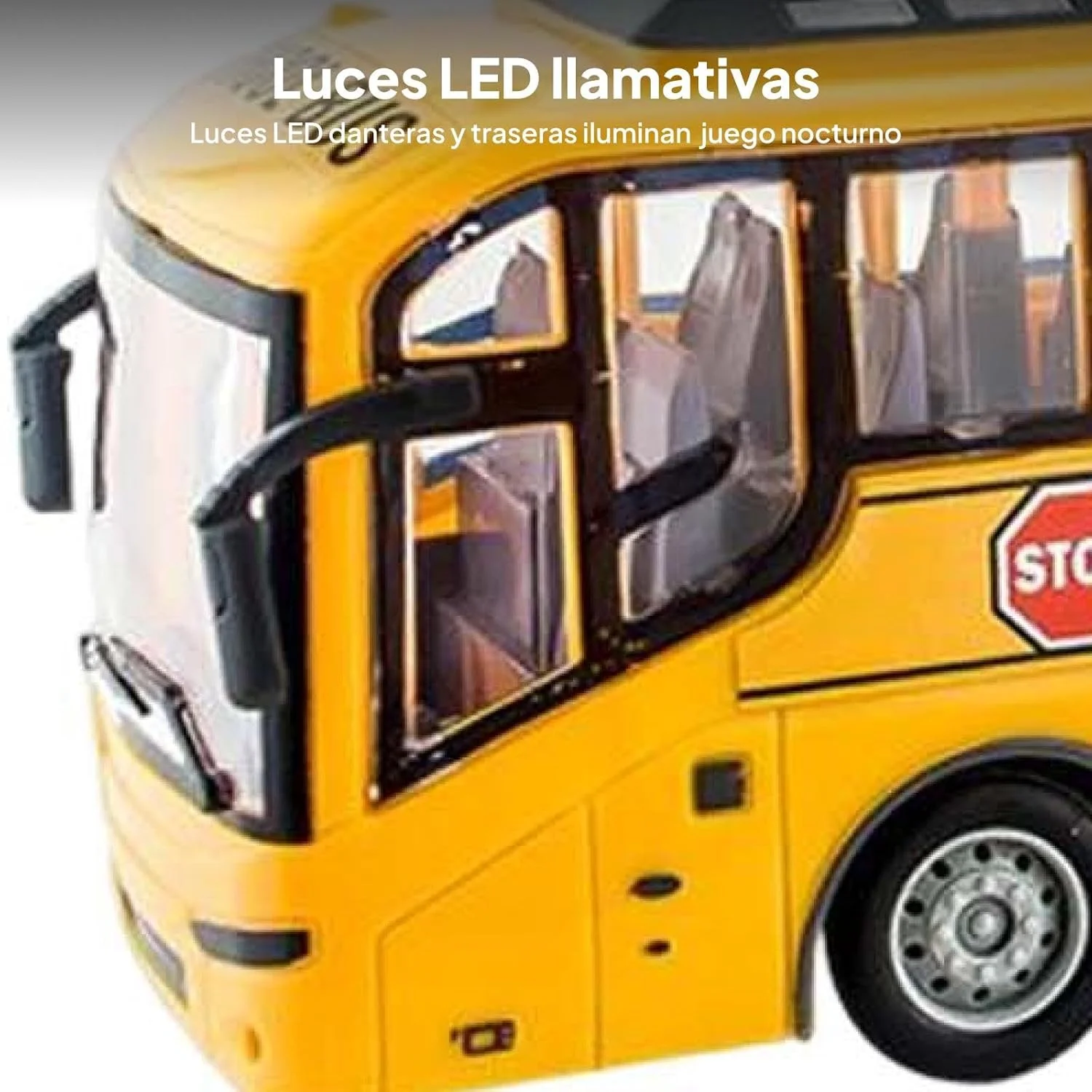 اتوبوس کنترلی رادیویی مقیاس 1:30 27 مگاهرتز، هدیه تولد برای پسران کودک - زرد