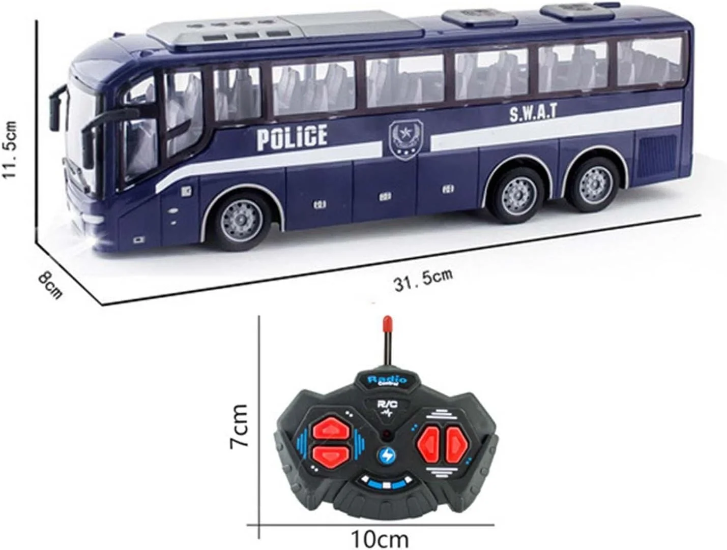 اتوبوس کنترلی رادیویی مقیاس 1:30 27 مگاهرتز، هدیه تولد برای پسران، آبی اتوبوس کنترلی رادیویی مقیاس 1:30 27 مگاهرتز، هدیه تولد برای پسران، آبی