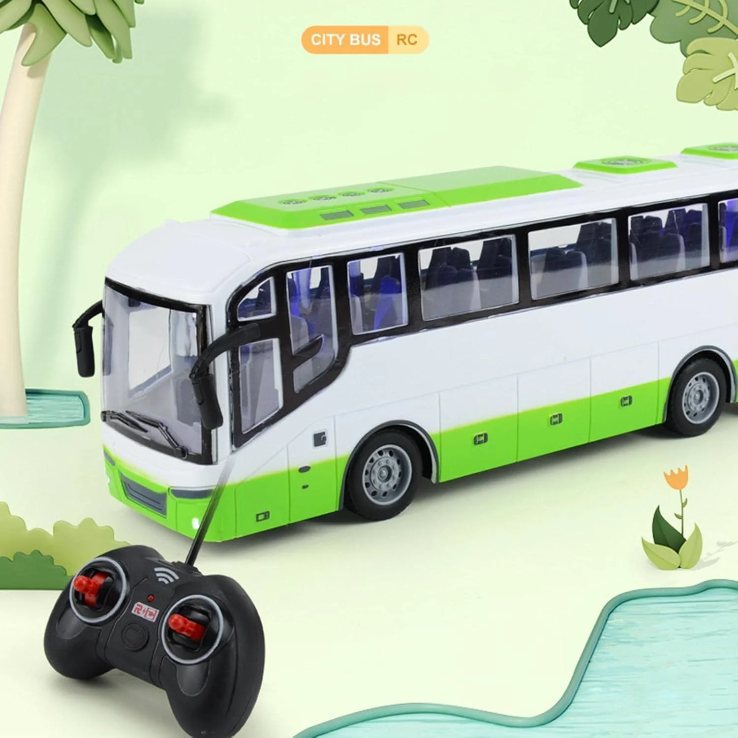 اتوبوس مدرسه اسباب بازی کنترلی ATORSE، یادگیری اولیه با صدا و نور، هدیه تولد سبز، اسباب بازی کودک 12 ماهه، اسباب بازی های آموزشی و پرورشی برای کودکان