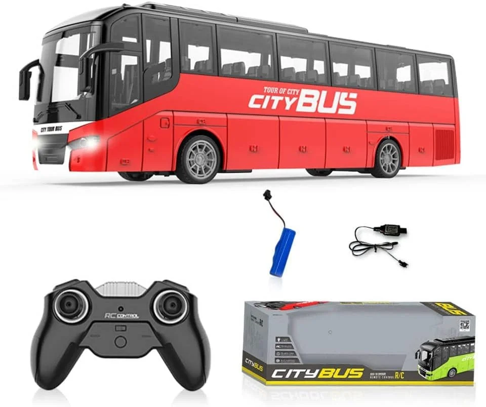 اتوبوس اسباب بازی لوکس 2.4 گیگاهرتزی کنترلی برای کودکان، اتوبوس چهار چرخ متحرک با نور و صدا - چند رنگ اتوبوس اسباب بازی لوکس 2.4 گیگاهرتزی کنترلی برای کودکان، اتوبوس چهار چرخ متحرک با نور و صدا - چند رنگ