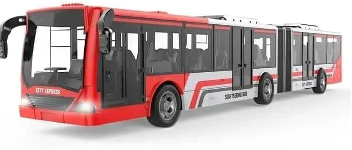 اتوبوس کنترلی 4 کاناله جترا 2.4 گیگاهرتز، مدل اتوبوس RC با عملکرد کامل، دارای چراغ های واقعی و لاستیک های لاستیکی - چند رنگ