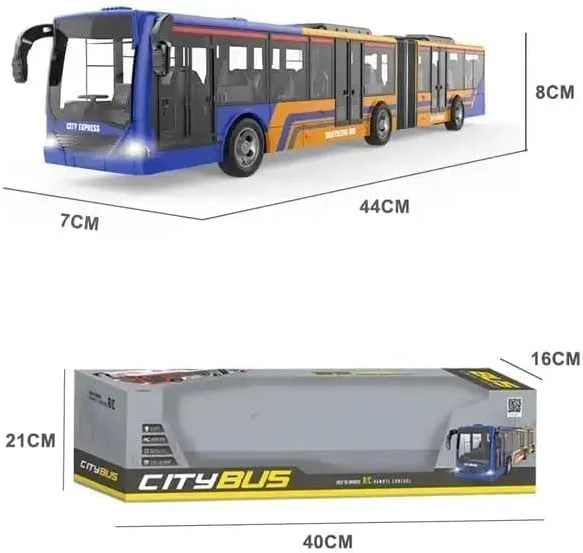 اتوبوس کنترلی 4 کاناله جترا 2.4 گیگاهرتز، مدل اتوبوس RC با عملکرد کامل، دارای چراغ های واقعی و لاستیک های لاستیکی - چند رنگ