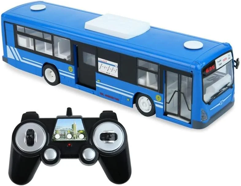 اتوبوس کنترلی SOWOFA مدل E635-003، اتوبوس اسباب بازی شهری با قابلیت باز شدن خودکار درب ها با یک دکمه، دارای چراغ های جلو و عقب و صدا، مناسب برای کودکان 3 سال به بالا اتوبوس کنترلی SOWOFA مدل E635-003، اتوبوس اسباب بازی شهری با قابلیت باز شدن خودکار درب ها با یک دکمه، دارای چراغ های جلو و عقب و صدا، مناسب برای کودکان 3 سال به بالا