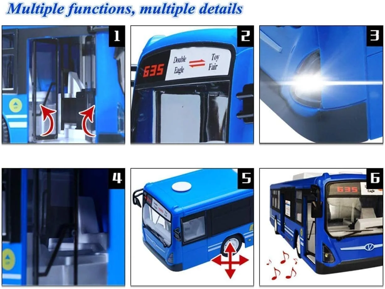 اتوبوس کنترلی بزرگ 2.4 گیگاهرتزی با قابلیت باز شدن خودکار درب و چراغ های جلو