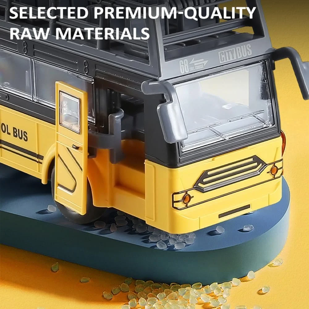 اتوبوس مدرسه کنترلی Labymos، ماشین کنترلی با مقیاس 1/30، 4 کانال، دارای نور، موسیقی و درب های بازشو، اسباب بازی تعاملی والدین و کودک