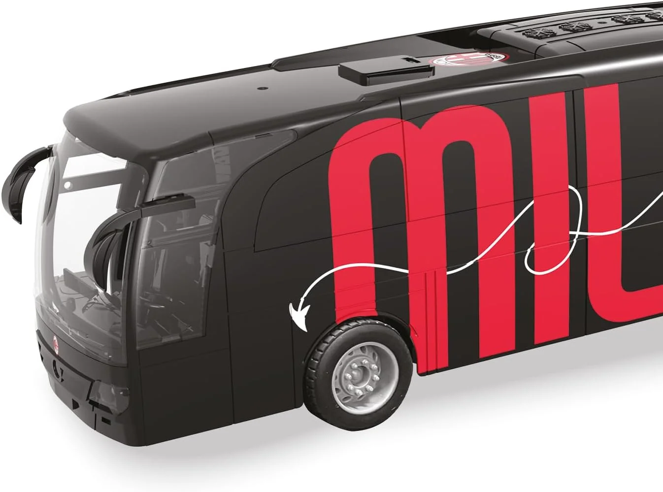 مدل اتوبوس کنترل از راه دور میلان Mondo Motors، طول 33 سانتی متر، شامل باتری های قابل شارژ، اتوبوس اسباب بازی برای کودکان 63855