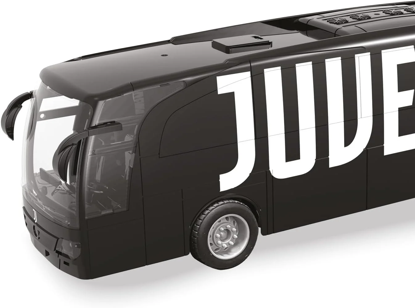 اتوبوس کنترلی مدل یوونتوس موندو موتورز، طول 33 سانتی متر، شامل باتری های قابل شارژ، اتوبوس اسباب بازی برای کودکان