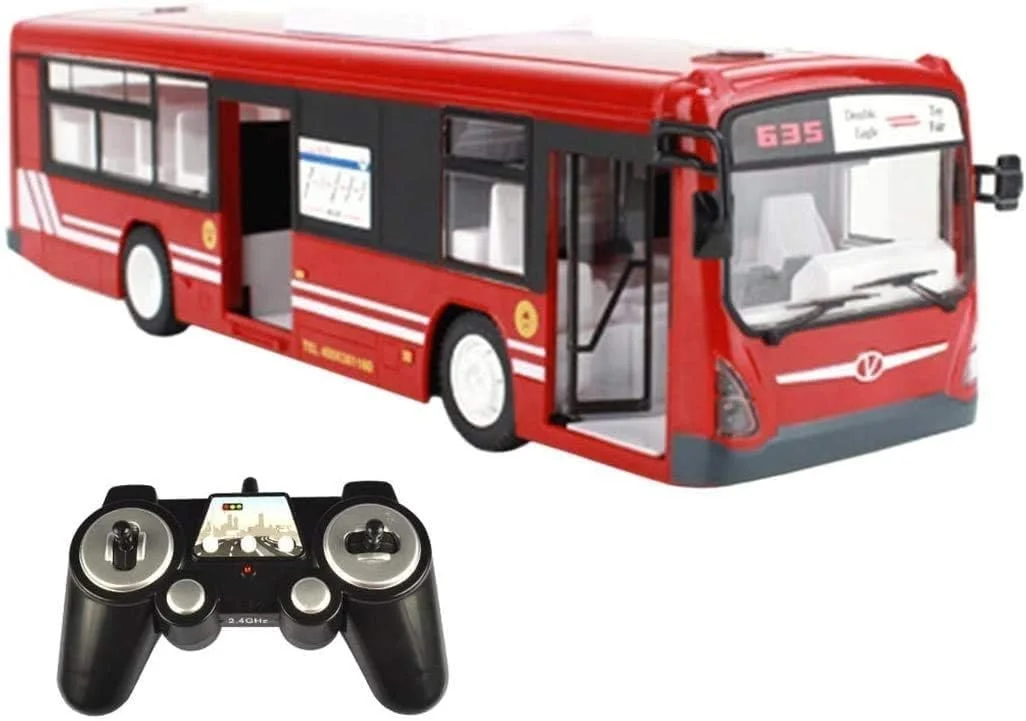 اتوبوس کنترلی با قابلیتهای کامل، درب بازشو قابل تنظیم، چراغ LED، مقیاس 1/12، دکوراسیون داخلی، اسباب بازی کودکان اتوبوس کنترلی با قابلیتهای کامل، درب بازشو قابل تنظیم، چراغ LED، مقیاس 1/12، دکوراسیون داخلی، اسباب بازی کودکان