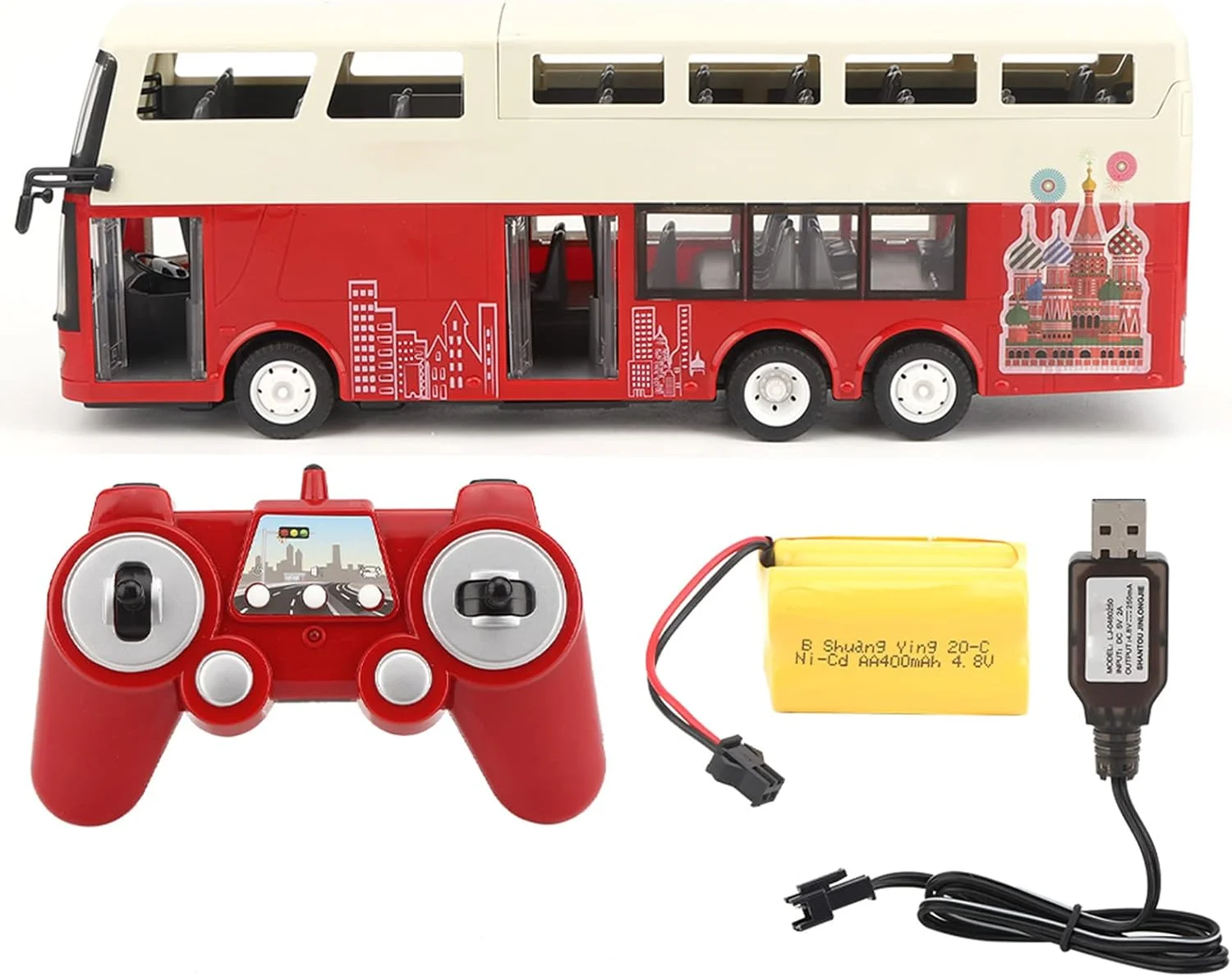 اتوبوس اسباب بازی، مدل E640-001 اتوبوس دو طبقه توریستی با کنترل از راه دور، مدل اتوبوس DIY برای کودکان اتوبوس اسباب بازی، مدل E640-001 اتوبوس دو طبقه توریستی با کنترل از راه دور، مدل اتوبوس DIY برای کودکان